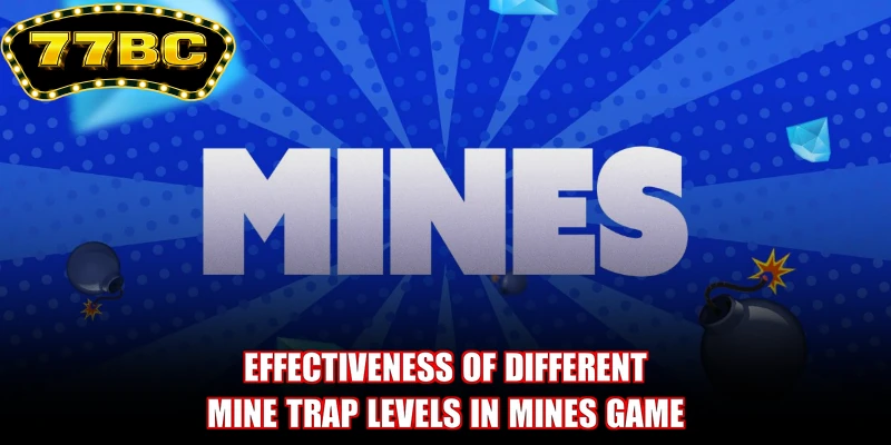 Effectiveness of different mine trap levels in Mines game