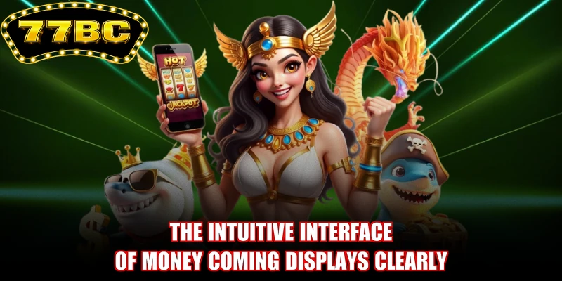The intuitive interface of Money Coming displays clearly
